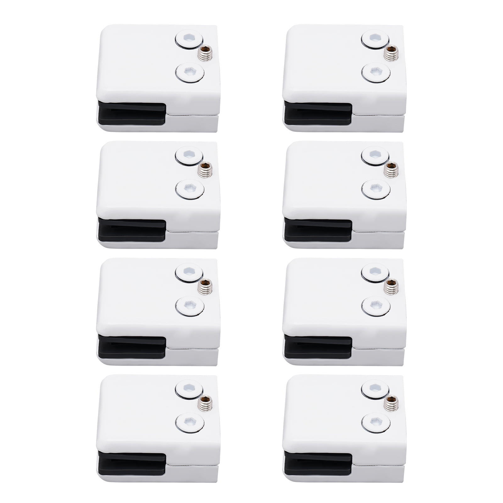 8pcs Glass Clamp Clip, Stainless Steel Glass Clamp Clip, White Glass Clamp Clip
