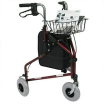 Karman Healthcare R-3600-BD 3 wheel Rollator-Burgundy