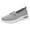 Grey, variant on Pandaie Slip on Sneakers Women Breathable Mesh Arch Support Woven Low Top Walking Shoes Lightweight Wide Width Sports Shoes Black Size 6