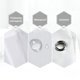 thumbnail image 5 of Cortina de ducha impermeable para baño, cortinas de baño a prueba de moho, tela de poliéster monocro Tomshoo Blanco/150cm * 200cm, 5 of 7