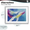 thumbnail image 4 of Stupell Industries Contemporary Breaching Humpback Whale Gray Framed Print Under Glass, 23 x 17, by Chromatic Storm Studio, 4 of 8