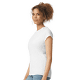 thumbnail image 4 of Gildan Softstyle Women’s T-Shirt, Semi-fitted 100% ring-spun cotton Tee, White Shirt Size-S, 4 of 5