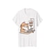 thumbnail image 1 of Summer-Ready Loose Fit Women's T-Shirt – Fun Cat & Coffee Graphic for any occasion, 1 of 6
