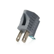 Cable Matters (3-Pack) Polarized Grounding Adapter in Grey (Allows A 2-prong Outlet To Accept 3-prong Plugs)