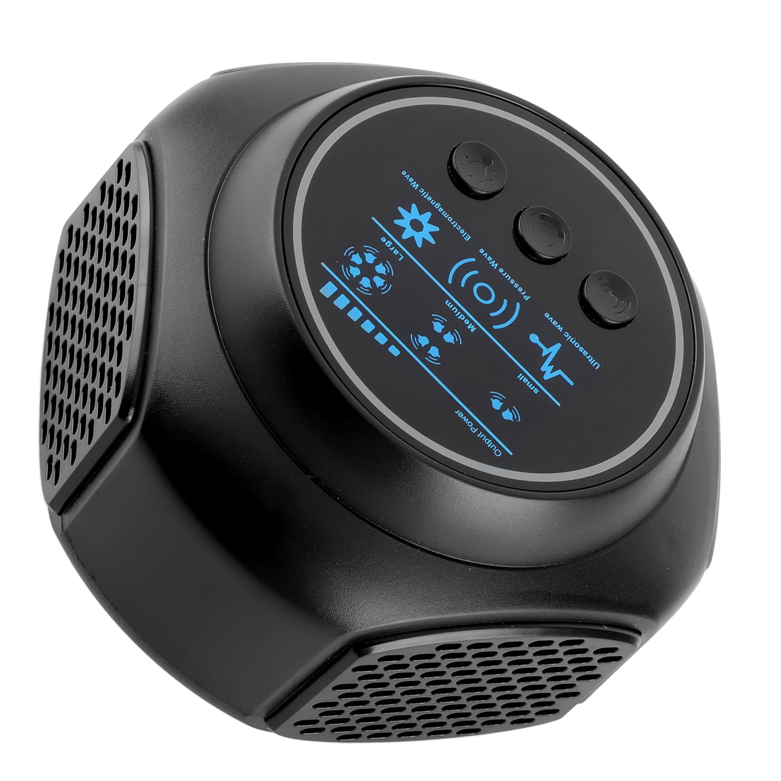 BIMZUC Ultrasonic Mice Repellent 360° Rat Deterrent Device with 4 Modes 25-50kHz Versatile Indoor Pest Repeller for Home Basement Garage, Black, US Plug (5.51 inches / 14.00 cm)