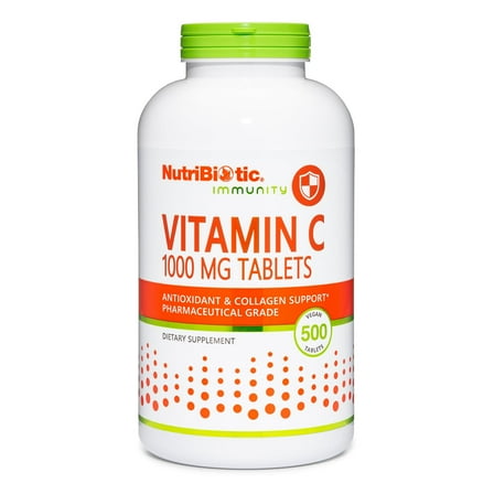 NutriBiotic Vitamin C 1000 Mg Tablets, 500 Count