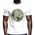 thumbnail image 2 of Camisetas informales de manga corta con estampado de hojas verdes de acuarela para hombre, camisetas gráficas, 2 of 8