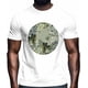thumbnail image 2 of Camisetas informales de manga corta con estampado de hojas verdes de acuarela para hombre, camisetas gráficas, 2 of 8