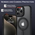 thumbnail image 3 of Case for iPhone 15 Pro 6.1-Inch,  [Compatible with Magsafe] with 360° Rotatable Ring Holder Kickstand Slim Translucent Men Women Shockproof Protective Phone Cover, Black, 3 of 17