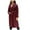 Wine, variant on MuZeFu Winter Jacket Women Loose Winter Coat Women's Fashion Loose Long Sleeve Cotton-Padded Jacket Long Frock Coat