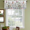 thumbnail image 3 of Spring Floral Curtain Valances for Windows, Kitchen Valance Window Treatments Panel 2 Pack, Watercolor Botanical Flowers Butterfly Rod Pocket Short Curtains for Bathroom Bedroom 54 x 18 Inch, 3 of 8