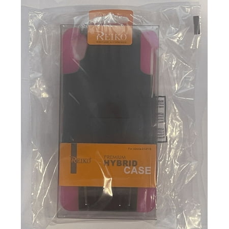 REIKO Silicon Case with Protector Cover with New Type Kickstand For Xperia Z1/Z1S Color:Black/Pink