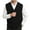 Solid Black, variant on Toptie Men's V-Neck Slim Fit Casual Suit Vests-Style1 Gray-XL