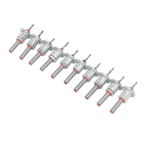 Broca De Avellanador Ajustable, Resistencia Al Desgaste Eliminación Rápida De Virutas 10 Piezas Broca De Avellanador De Límite 45 Chaflán De Acero Para Madera, Plástico, Metal