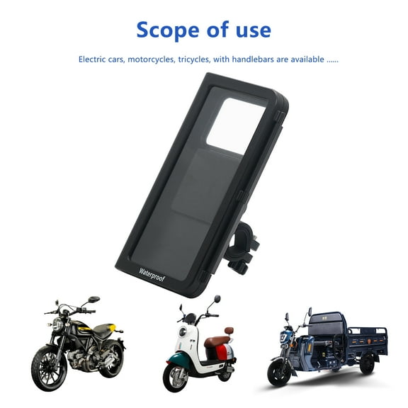 POLARPRA 1pc Waterproof Phone Holder, Touch Screen Waterproof Shell, 360 Degree Rotating Handlebar Model For Motorcycle, Bicycle