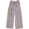 thumbnail image 1 of bar III Pantalones anchos casuales a rayas para mujer, Morado, XX-Pequeño, 1 of 2
