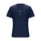 thumbnail image 2 of Eres Más Que una Camisa de Puntuación de Prueba Casual de Color Sólido con Cuello en V de los Hombres, Blusa de Manga Corta de Bolsillo de Botón para Uso Diario, 2 of 5