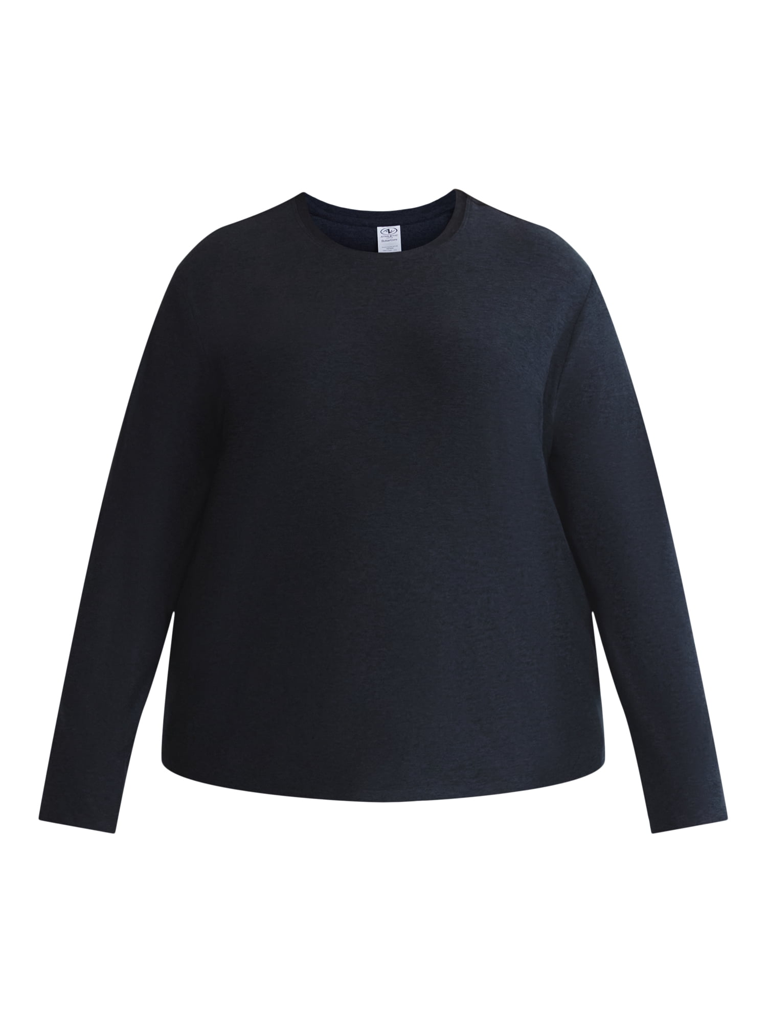 Athletic Works Women's and Women's ButterCore Tee with Long Sleeves, Sizes XS-4X