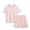 Light Pink, variant on Laipiong Girls Outfits Set Soft Short Sleeve Pajama Set Comfortable Kids Homewear Loungewear For Daily Wear And Relaxation Grey 3-4