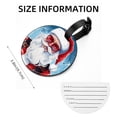 thumbnail image 5 of Santa Claus 2Pcs PU Leather Round Luggage Tags with Privacy Cover and Name ID Tag for Suitcase, Handbags, Backpacks, School Bags, 5 of 6