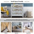 thumbnail image 6 of Nightstand Wood Cabinet with 3-Drawer, Chest of Drawer with Silver Metal Handles & Decorative Mirror, Fully Assembled,Silver, 6 of 7