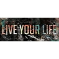 thumbnail image 2 of Grey, Jace 14x8 Gold Ornate Wood Framed with Double Matting Museum Art Print Titled - Live Your Life, 2 of 4