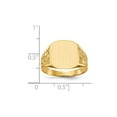 thumbnail image 5 of 14K Yellow Gold Ring Band Signet 14.0x12.5mm Closed Back Men's, Size 7, 5 of 5