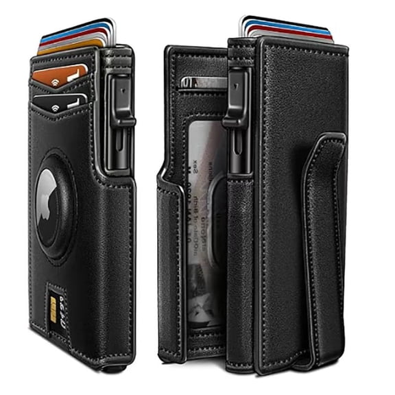 2026 New Model Men's Wallet | Ultra-thin Bifold Wallet with Credit Card Holder, Bill Clip, ID Window, RFID Blocking, Ideal Gift for Father's Day and Thanksgiving-(Black)