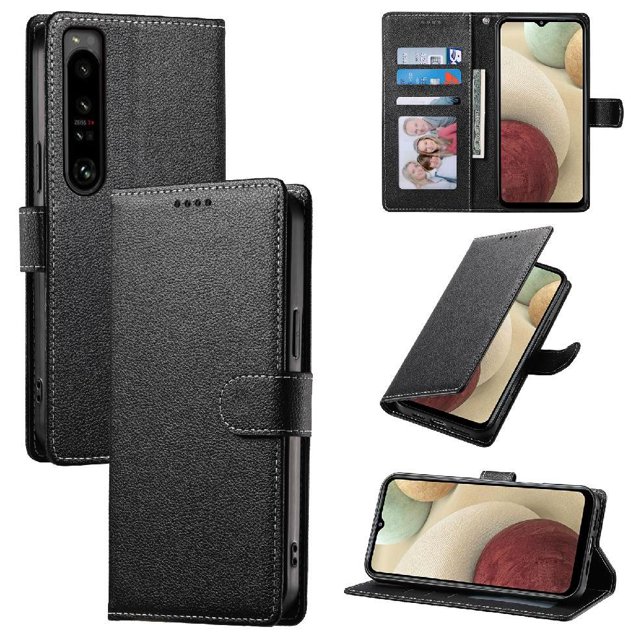 Case for FOXDOCK Sony Xperia 1 IV Wallet Case – Premium Leather, 3 Card Slots, Shockproof Protection