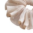 thumbnail image 5 of mdesiwst Hair Tie Imitation Pearls Large Elastic Hair Band Double Layer Soft Fabric Hair Scrunchie Hair Accessories, 5 of 5