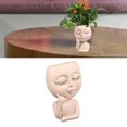 thumbnail image 1 of Face Planter Pots, Drainage Hole Head Planter  For Home, 1 of 8