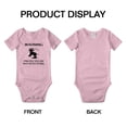 thumbnail image 3 of Warning: Protected by A Irish Water Spaniel Dog Funny Baby Bodysuit Romperss (Pink,6-12 Months), 3 of 5