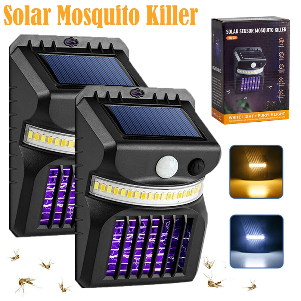 Solar Mosquito Killer, Outdoor Waterproof Bug Zapper Wall Lamp with