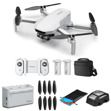ATOM SE Foldable GPS Drone Fly More Combo, Bundle with Charging Hub, Strobe  Light, Landing Pad and Propellers - Walmart.com
