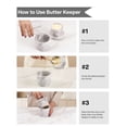 thumbnail image 6 of Elborse Marble Butter Keeper with Lid Handmade White French Butter Crock for Countertop, 4.25” Butter Dish for Kitchen Decor, Keeps Butter Fresh & Spreadable, 6 of 6