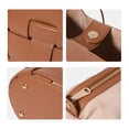 thumbnail image 2 of Genuine Leather Cowhide Tote Bag, Women's Retro Woven Bucket Purse with Pouch, 2 of 6