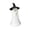Woven White Ghost with Witch Hat#20, variant on 13.8 Inch Hand Woven Rattan Ghost Witch Hat Decor, White Wicker Ghost Statue with Black Witch Hat Halloween Farmhouse Tabletop Ornament