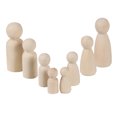 thumbnail image 1 of HEANUJJ 16PCS Natural Wood Figures Child Mannequin For DIY Craft Simple Design Beige, 1 of 8