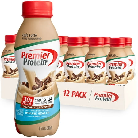 ( best by 02/07/2024)Premier Protein Shake  Cafe Latte  30g Protein  11.5 fl oz  12 Ct