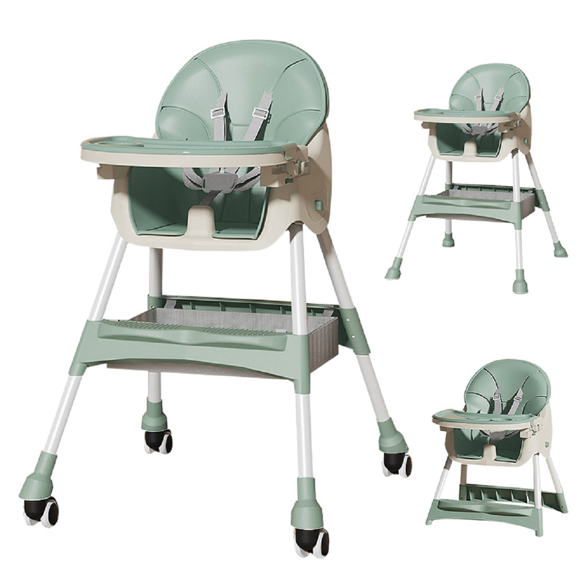 Adjustable High Chair for Baby 4in1 Baby High Chair Kids Eat & Grow