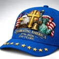 thumbnail image 4 of WKSCLPAI United States 250th Anniversary Hat, Adjustable Bald Eagle Liberty Statue Printed Patriotic Baseball Cap for Men Women, Patriotic Gifts Anniversary Hats, Multiple Styles Available, 4 of 6