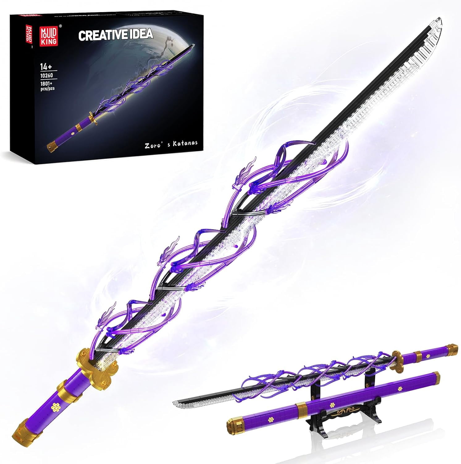 HI-REEKE Anime Sword Building Block Set Zoro Katana Shusui
