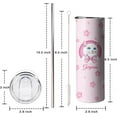 thumbnail image 6 of Cute Cat Tumbler with Lid and Straw - Cherry Blossom Sakura Cat Cup - Pink kawaii Cat Skinny Tumbler, Water Bottle, Coffee Mug - Metal Thermal Insulated Tumblers 20 Oz - Cat Gifts for Cat Lovers, 6 of 6