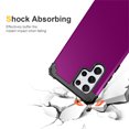 thumbnail image 7 of Tarise for Samsung Galaxy S23 Ultra 5G Case, Dual Layer Heavy Duty Tough Rugged Shockproof Drop Protection Corner Protection Hybrid Protective Phone Case Cover for Samsung S23 Ultra 5G, Purple, 7 of 7