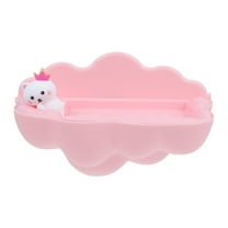 DECORNIJIA Bathroom Sink Organizer Wall Hanging Soap Holder Pink ABS 1Set