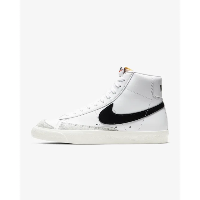 Nike Blazer Mid '77 CZ1055-100 Sneaker Women's White Black Leather Shoes HAM414