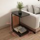 thumbnail image 1 of Mesa de centro pequeña para el hogar, estante de almacenamiento Simple para dormitorio, carrito de cabecera portátil, mesa auxiliar de sofá móvil en forma de C para sala de estar, 1 of 4