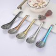 thumbnail image 2 of Spoons,small Slotted Spoons Stainless Steel Caviar Spoons Serving Spoon Kitchen Slotted Serving Spoons Strainer Spoon Molecular Spoon Perforated Spoon, 2 of 4