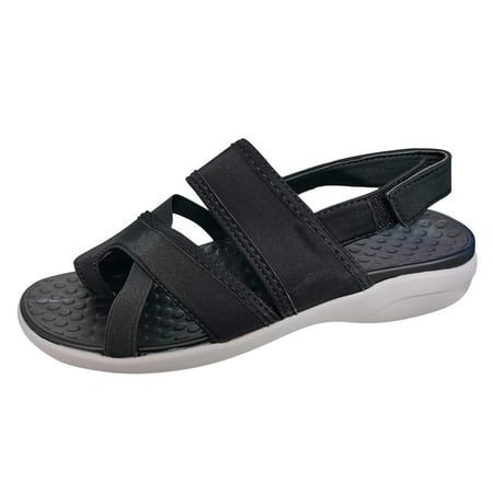 

Sandals Women Fashion Thick Wedges Sandals Casual Leisure Breathable Shoes Womens Outdoor Soled Women S Sandals Womens Sandals Pu Black 37