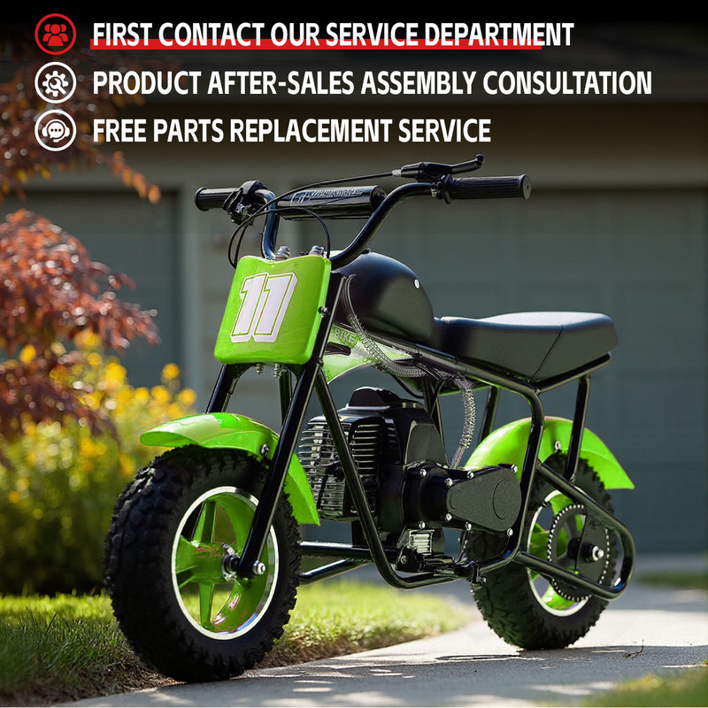 SAY YEAH 50cc Dirt Bike,2-Stroke Mini Bikes for Age 8+,Perfect for Beginner-s Learning Off-Road Riding,180 lbs Max Load,Green